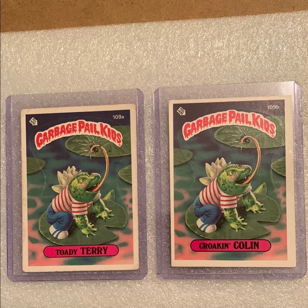 Garbage Pail Kids Treading Cards Toady Terry 109a & Croakin' Colin 109b